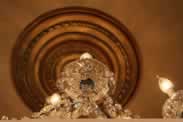 Ceiling Medallion in Metallic Faux Matching Chandelier